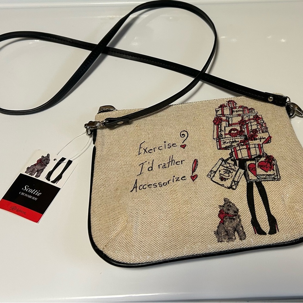Brighton Scottie  Cream and Black Crossbody